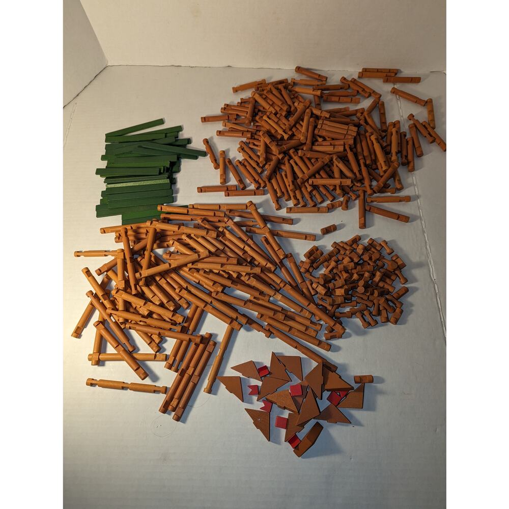 Lot 330 Miniature Wooden Lincoln Logs Building Children